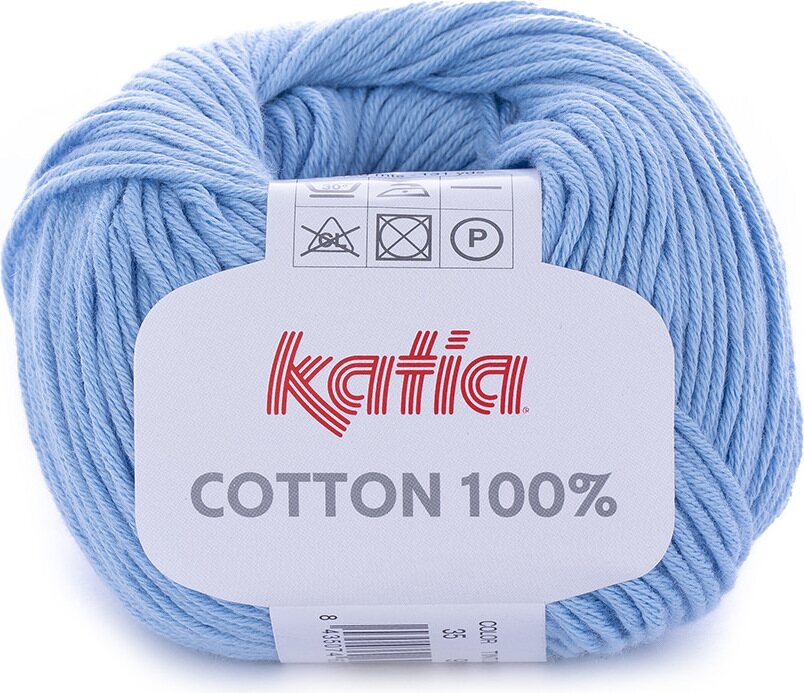 Katia Cotton 100% 35 vaalea sininen