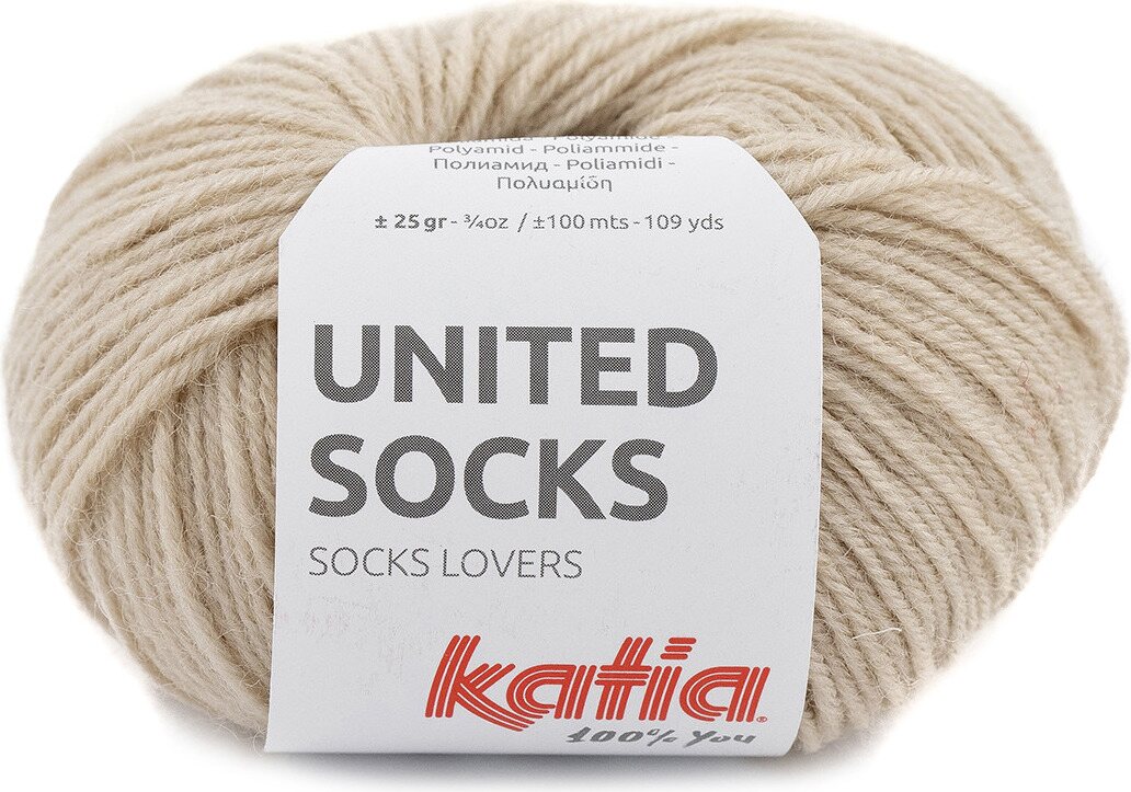 Katia United Socks 4 vaalea beige