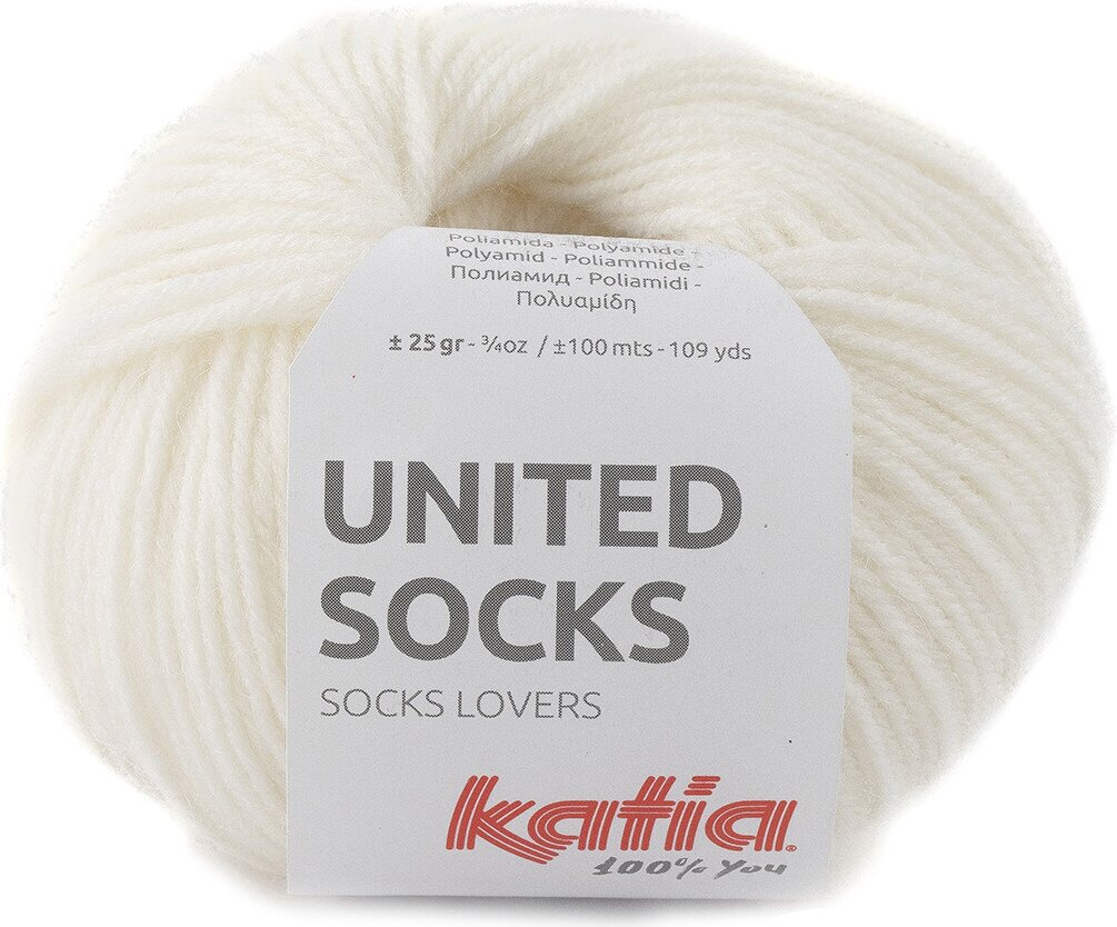 Katia United Socks 6 luonnon valkoinen