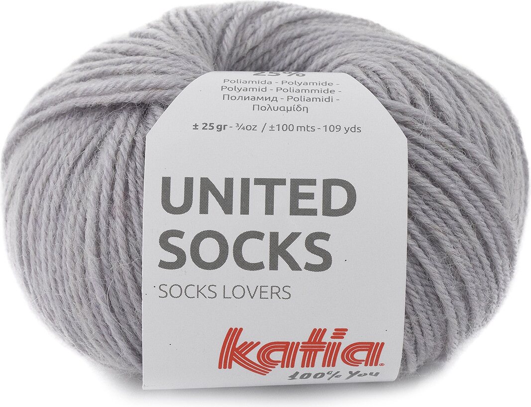 Katia United Socks 8 helmen harmaa