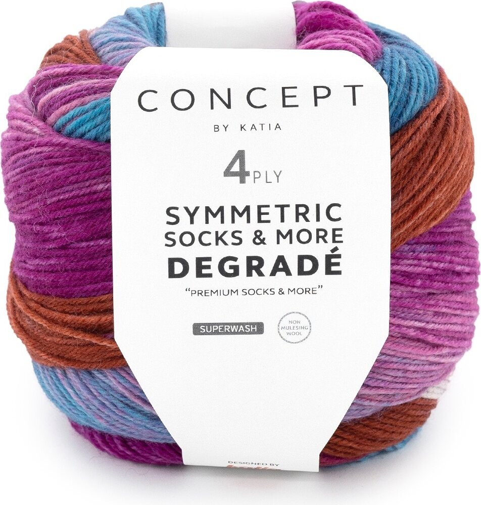 Concept by Katia Degradé Symmetric Socks & More 83 ruoste-fuksia-sininen