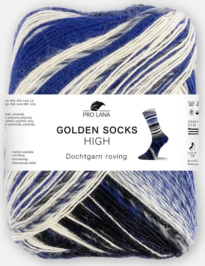 Pro Lana Golden Socks High 724 sininen