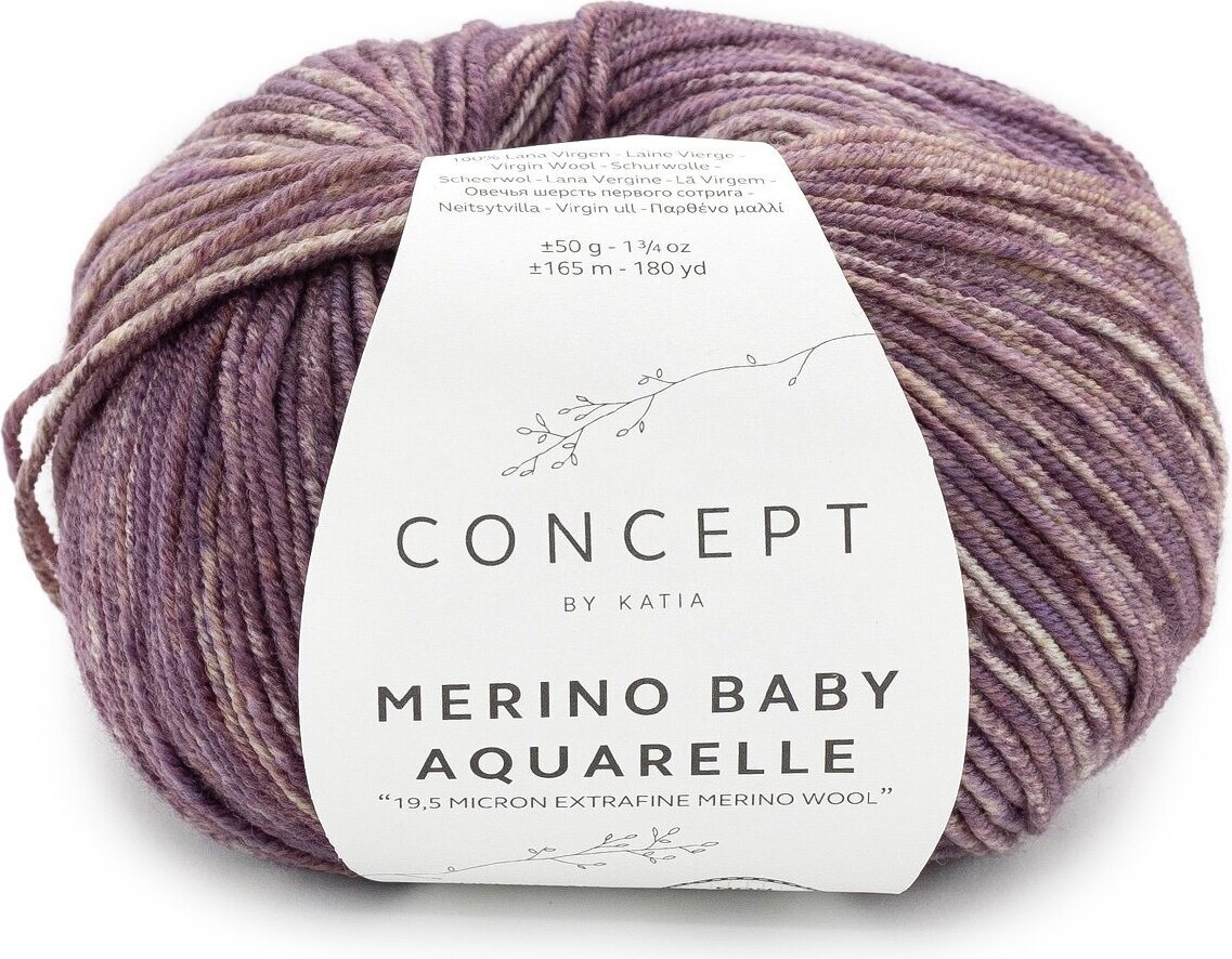 Concept by Katia Merino Baby Aquarelle 365 mustaherukka-kameli