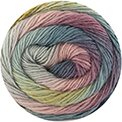 Concept by Katia Silky lace Rainbow 303 Rose-Water blue-Ochre