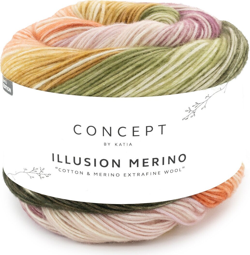 Concept by Katia Illusion Merino 300 vihreästä okraan