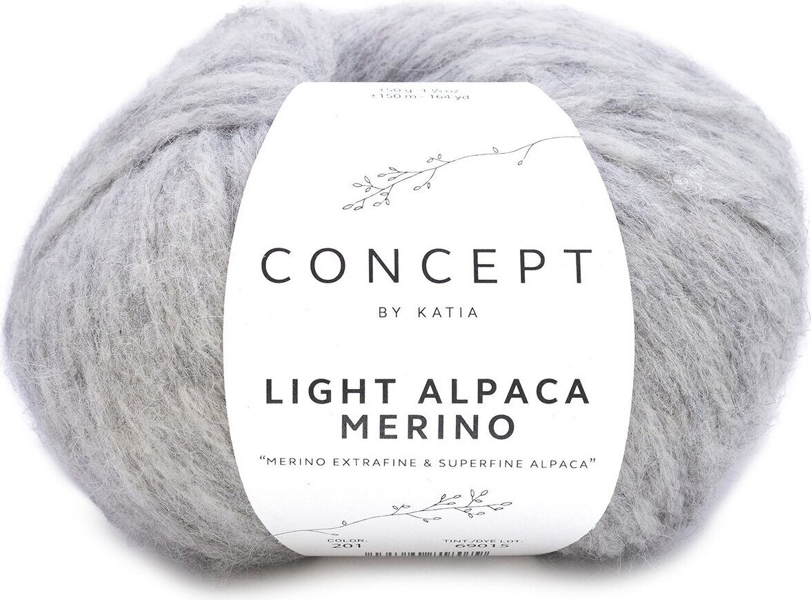Concept by Katia Light Alpaca Merino 201 vaaleaharmaa