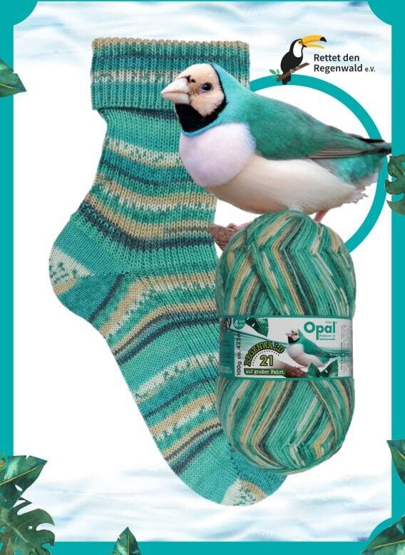 Opal Regenwald 21 6-säikeinen sukkalanka 11610 Ahoi! Seeleute!