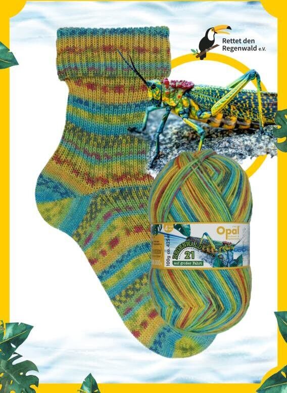 Opal Regenwald 21 6-säikeinen sukkalanka 11615 Navigator