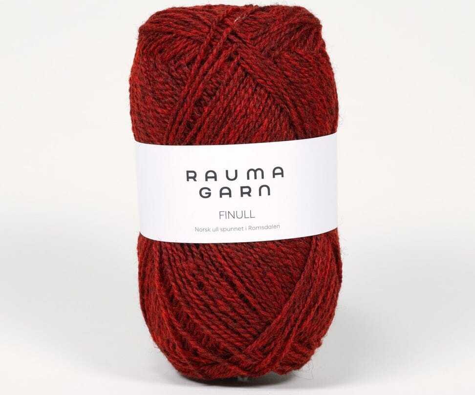 Rauma Garn Finull 4120 meleerattu tummanpunainen