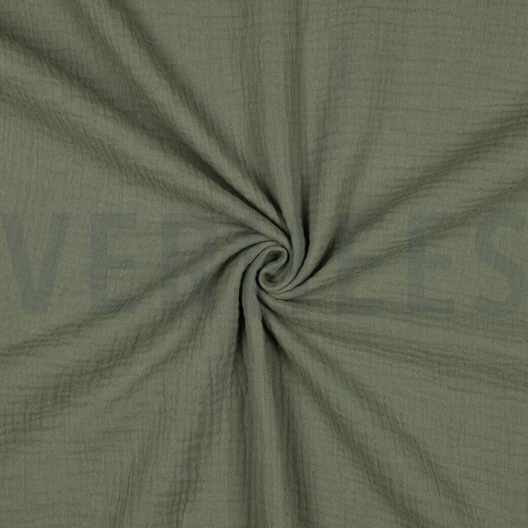 Verhees Textiles Double gauze, yksiväriset Pickle