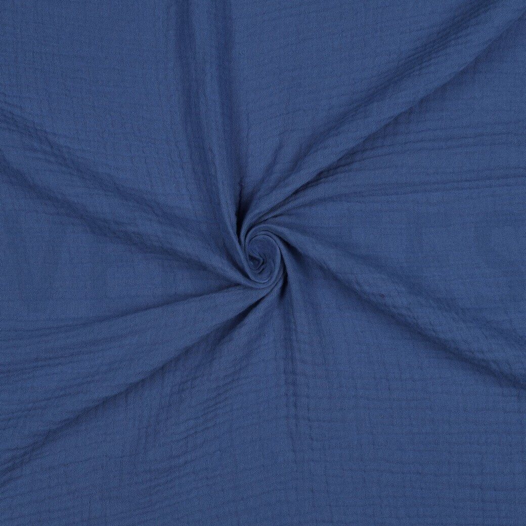 Verhees Textiles Double gauze, palat Midnight blue