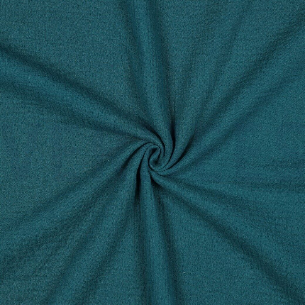 Verhees Textiles Double gauze, palat Dark cyan