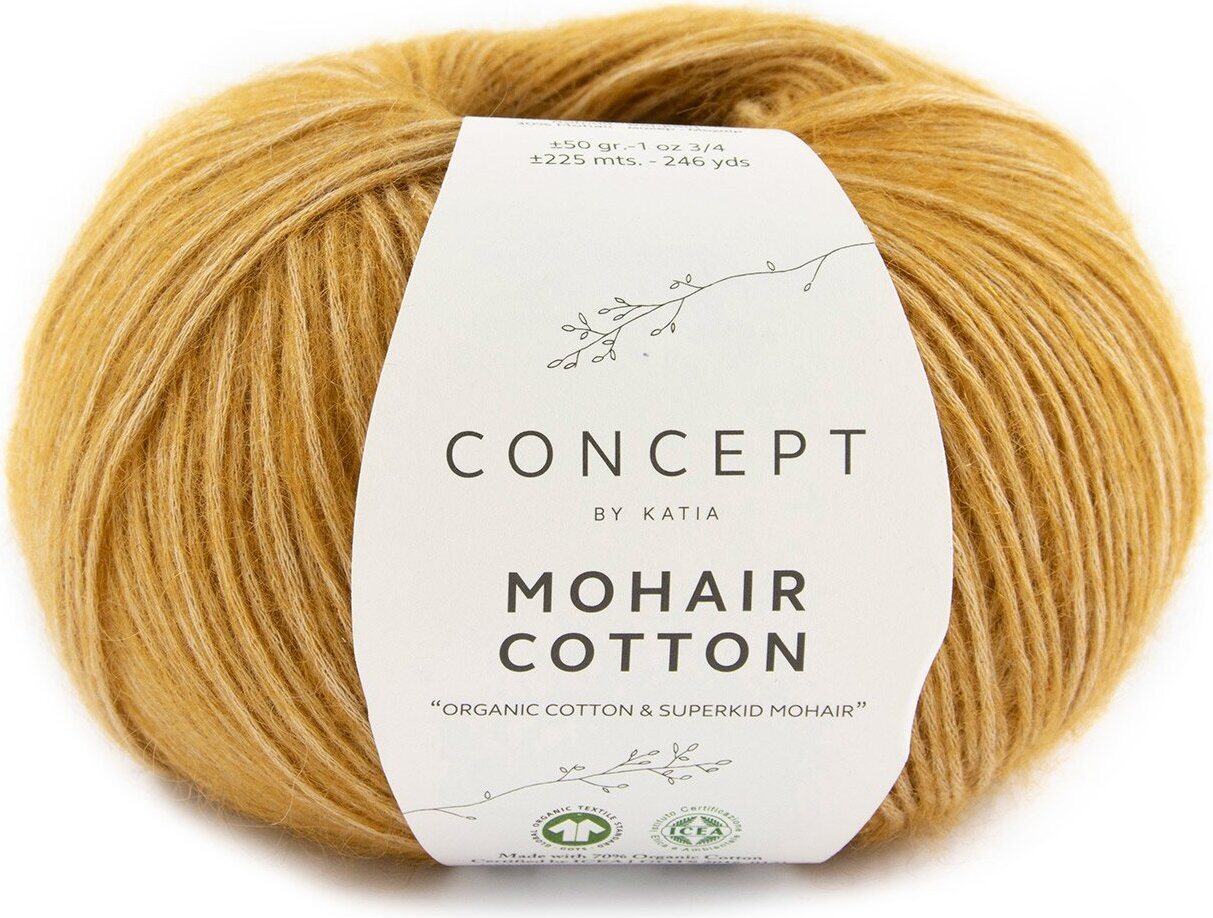 Katia Mohair Cotton 73 okrankeltainen
