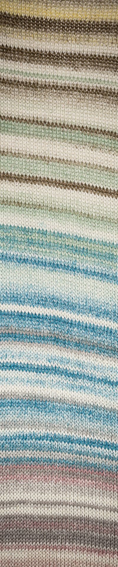 Laines du Nord Cotton Lux 5 oliivi-turkoosi-roosa