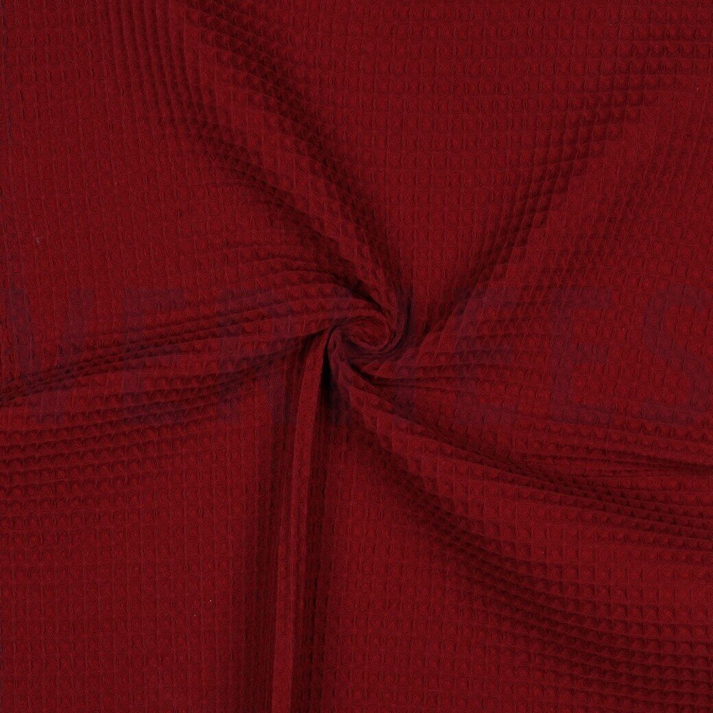 Verhees Textiles Vohvelikangas 041 burgundin punainen