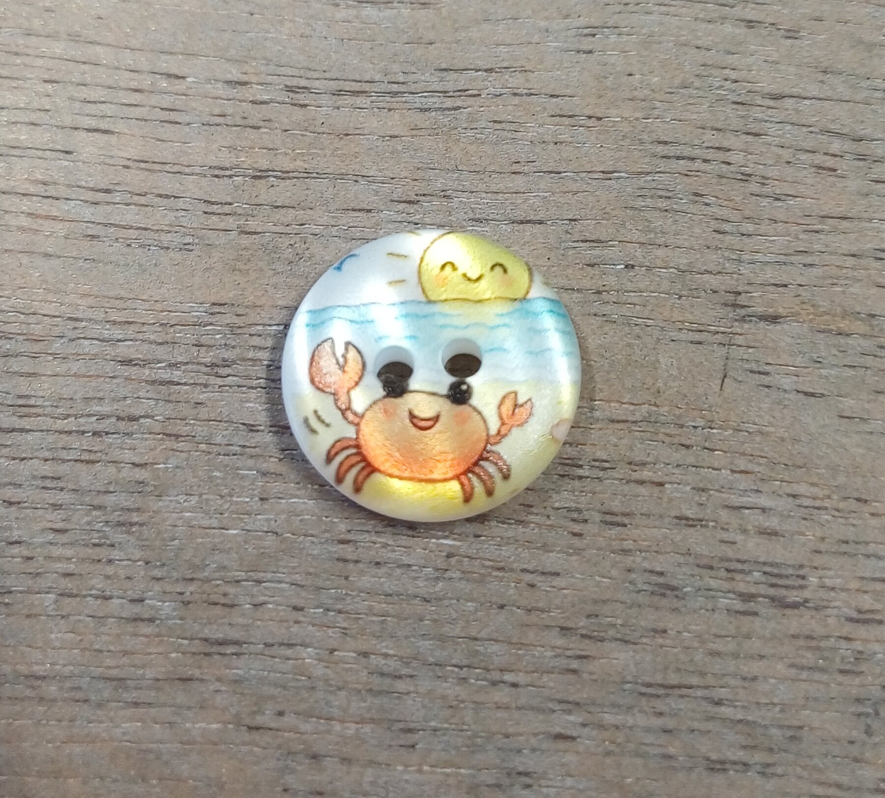 Kiiltävät veikeät eläinnapit, 15 mm Rapu