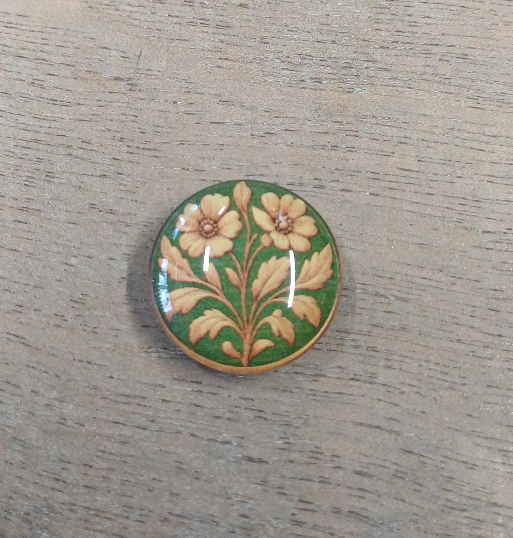 Upea kukkanappi, 22 mm Vihreä