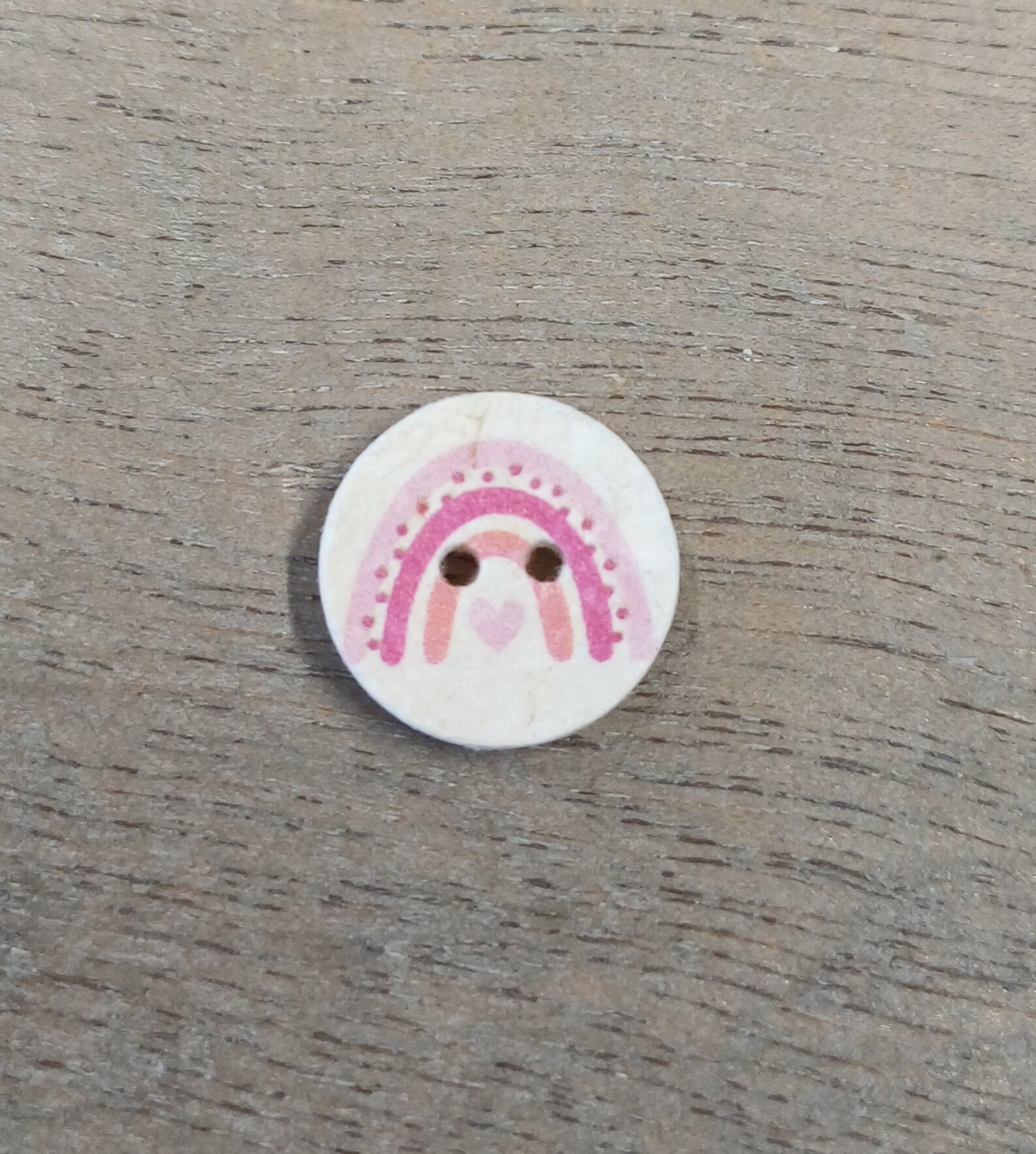 Union Knopf Sateenkaarinappi Vaalean punainen