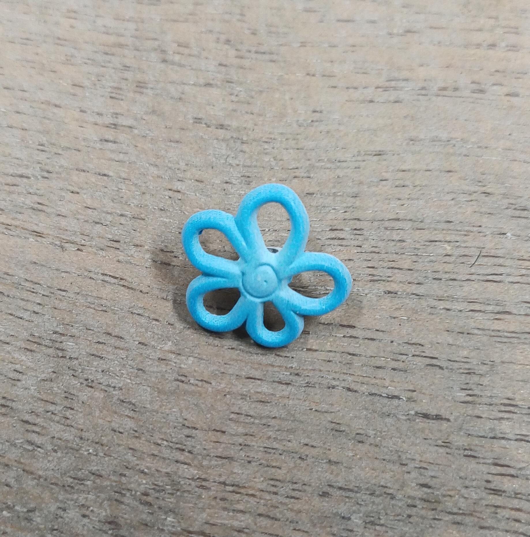 Ihanat kukkanapit, 15 mm Sininen/turkoosi