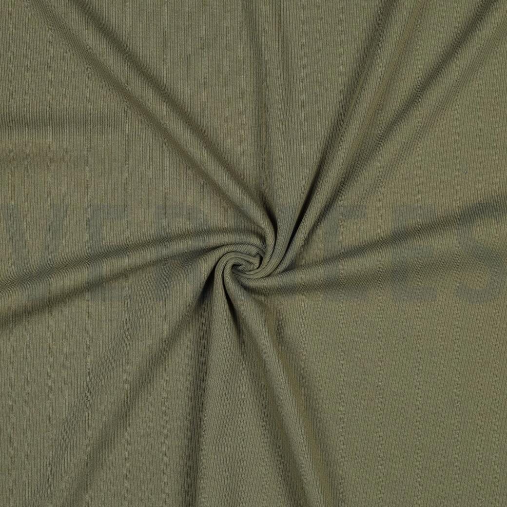 Verhees Textiles Ribbitrikoo, yksivärinen Army green