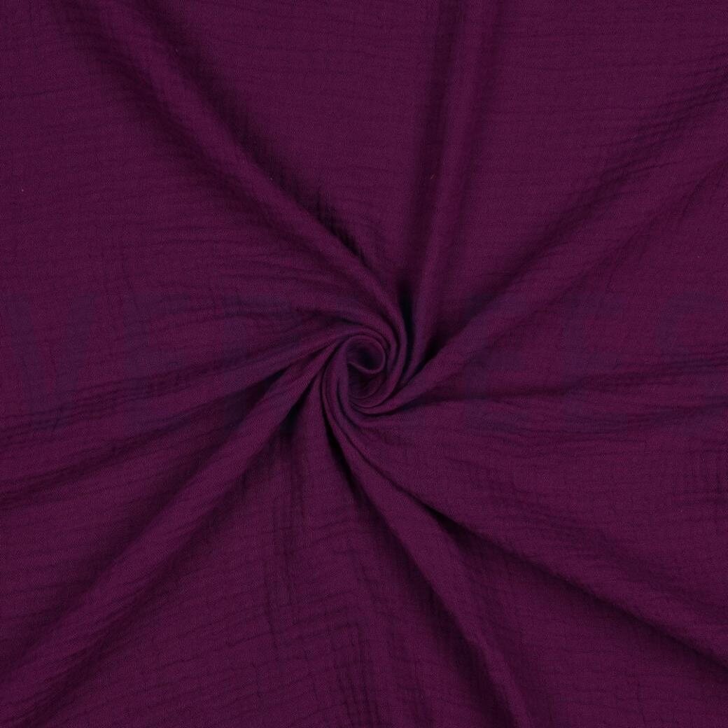 Verhees Textiles Double gauze, yksiväriset Cyclaam