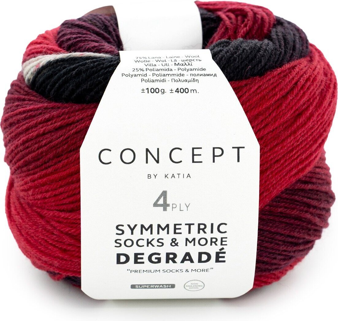Concept by Katia Degradé Symmetric Socks & More 53 punainen-musta