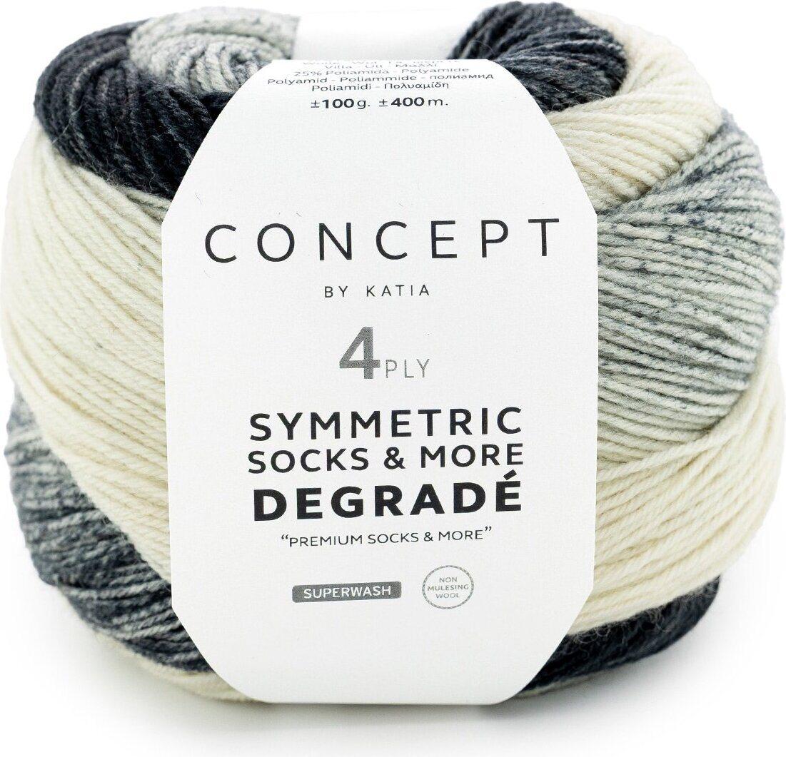 Concept by Katia Degradé Symmetric Socks & More 50 musta-harmaa