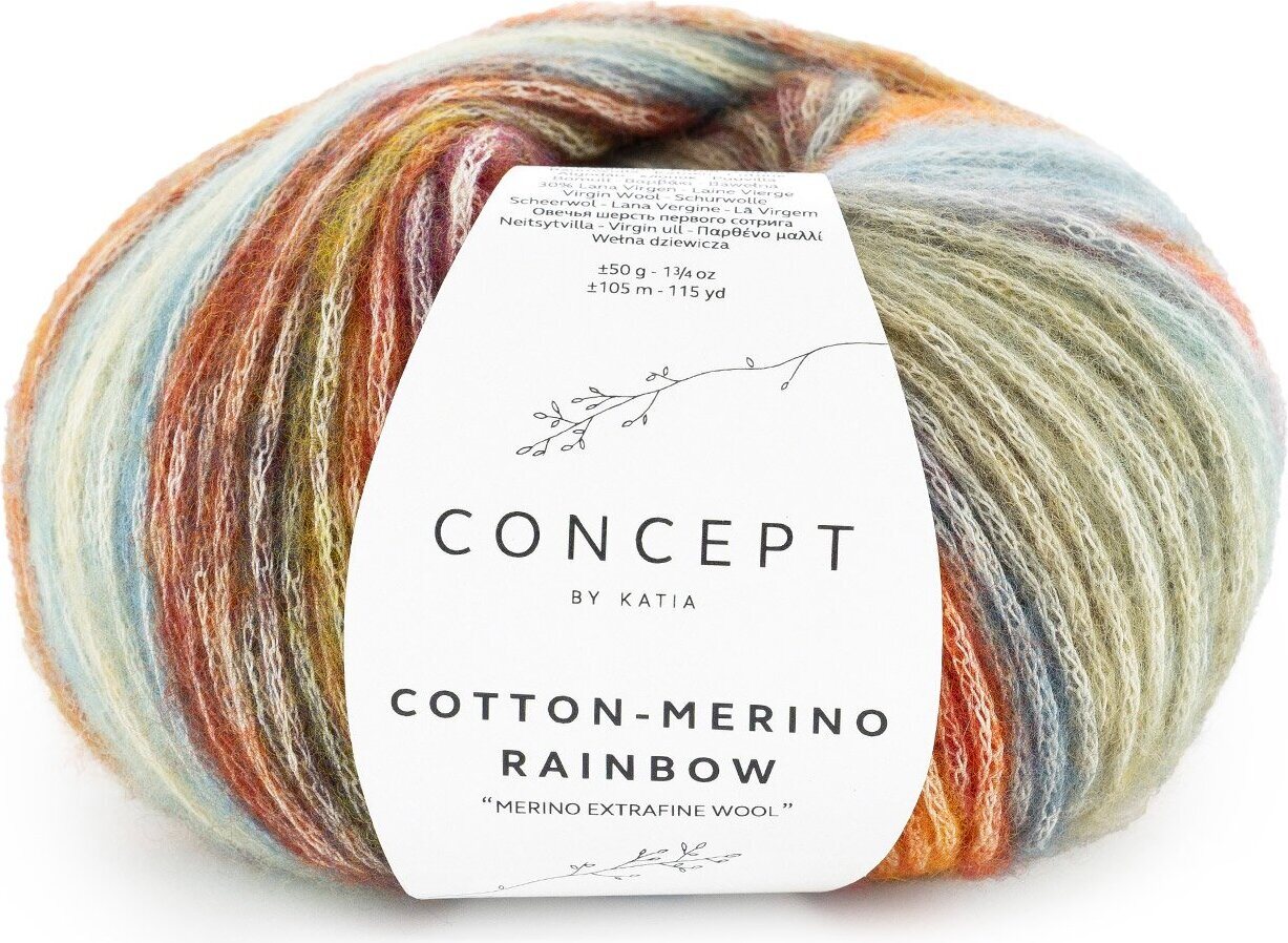 Concept by Katia Cotton-Merino Rainbow 506 Brown-Rose-Blue
