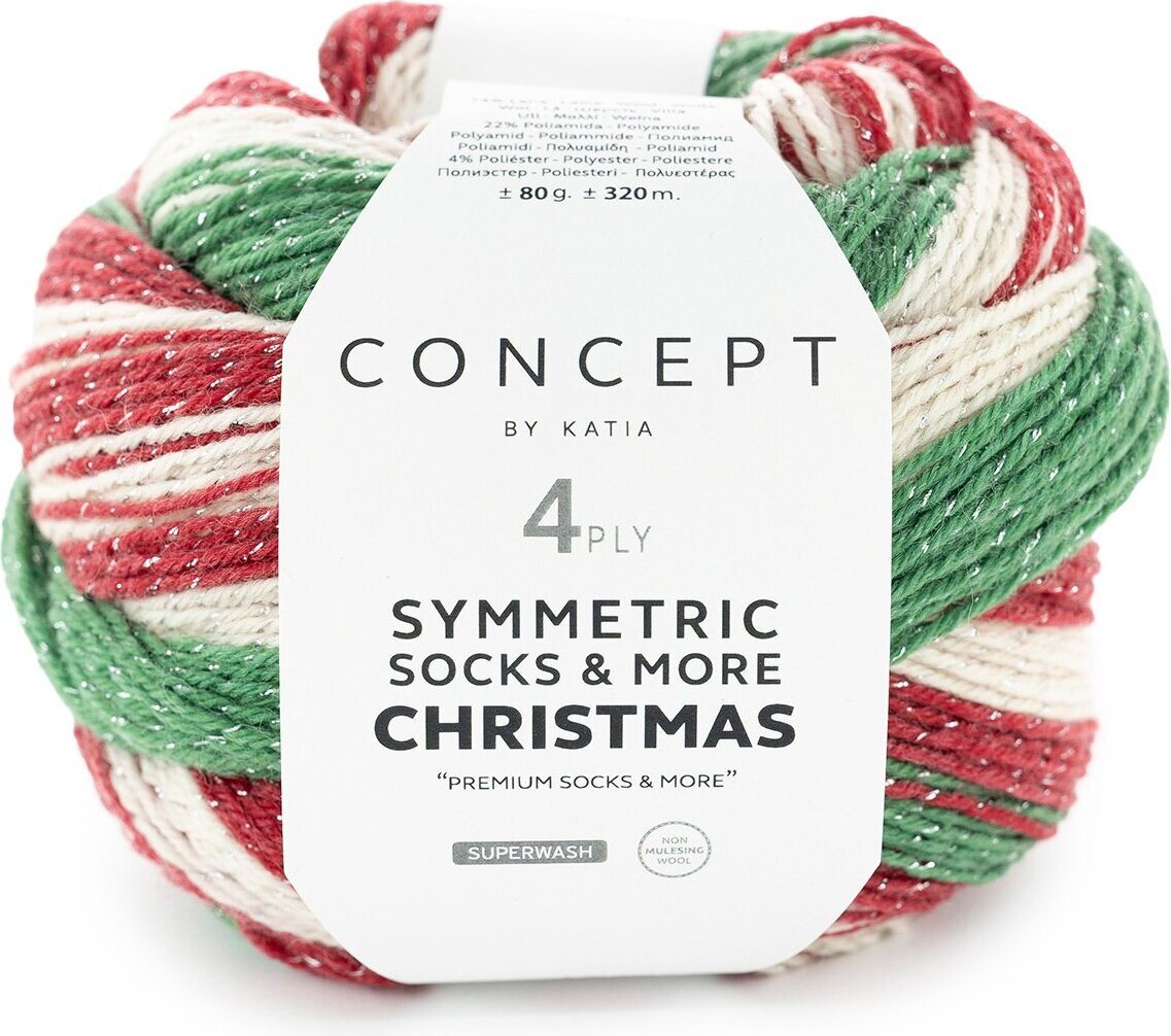 Concept by Katia Symmetric S&M Christmas 100 green-red-white