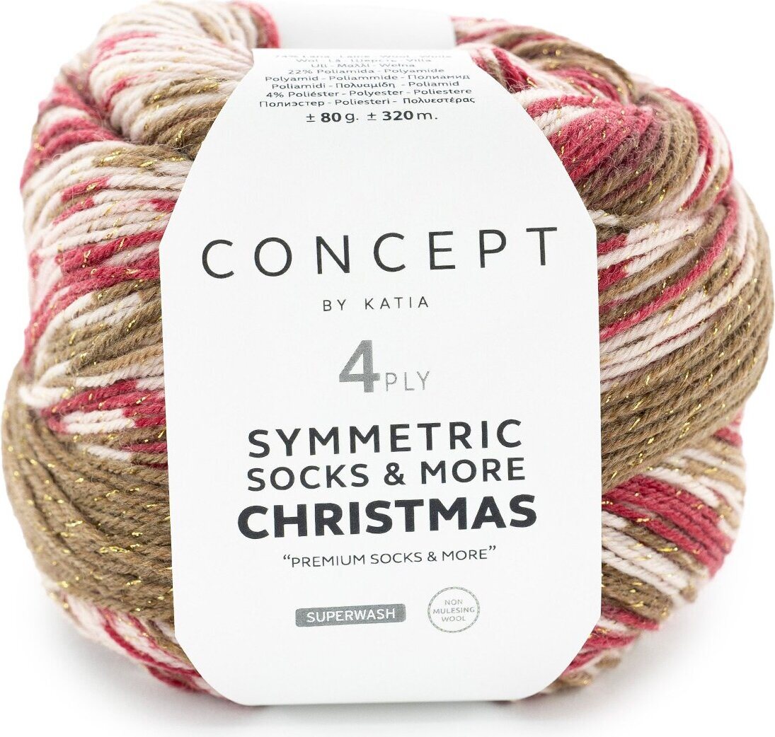 Concept by Katia Symmetric S&M Christmas 202 beige-red-white