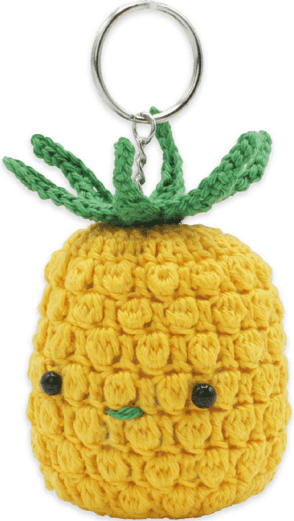 Virkatut avaimenperät Ananas