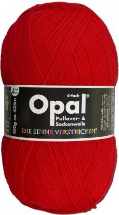 Opal 4-säikeinen sukkalanka 5180 punainen
