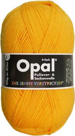 Opal 4-säikeinen sukkalanka 5182 auringonkeltainen