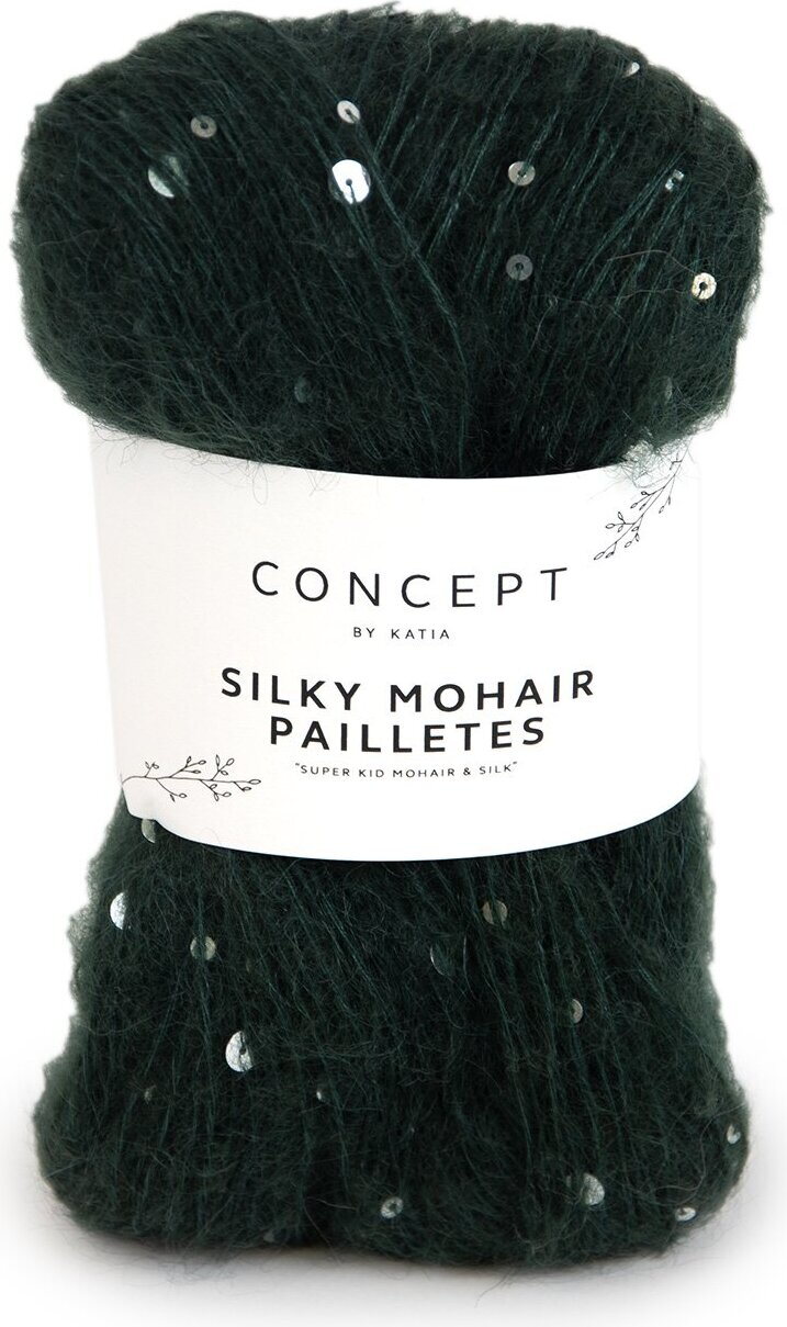 Concept by Katia Silky mohair pailletes 204 bottle green