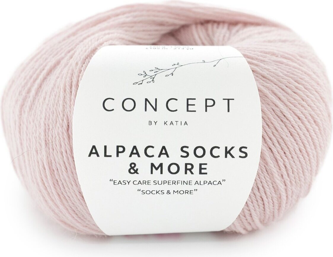 Concept by Katia Alpaca Socks & More 313 vaalean punainen