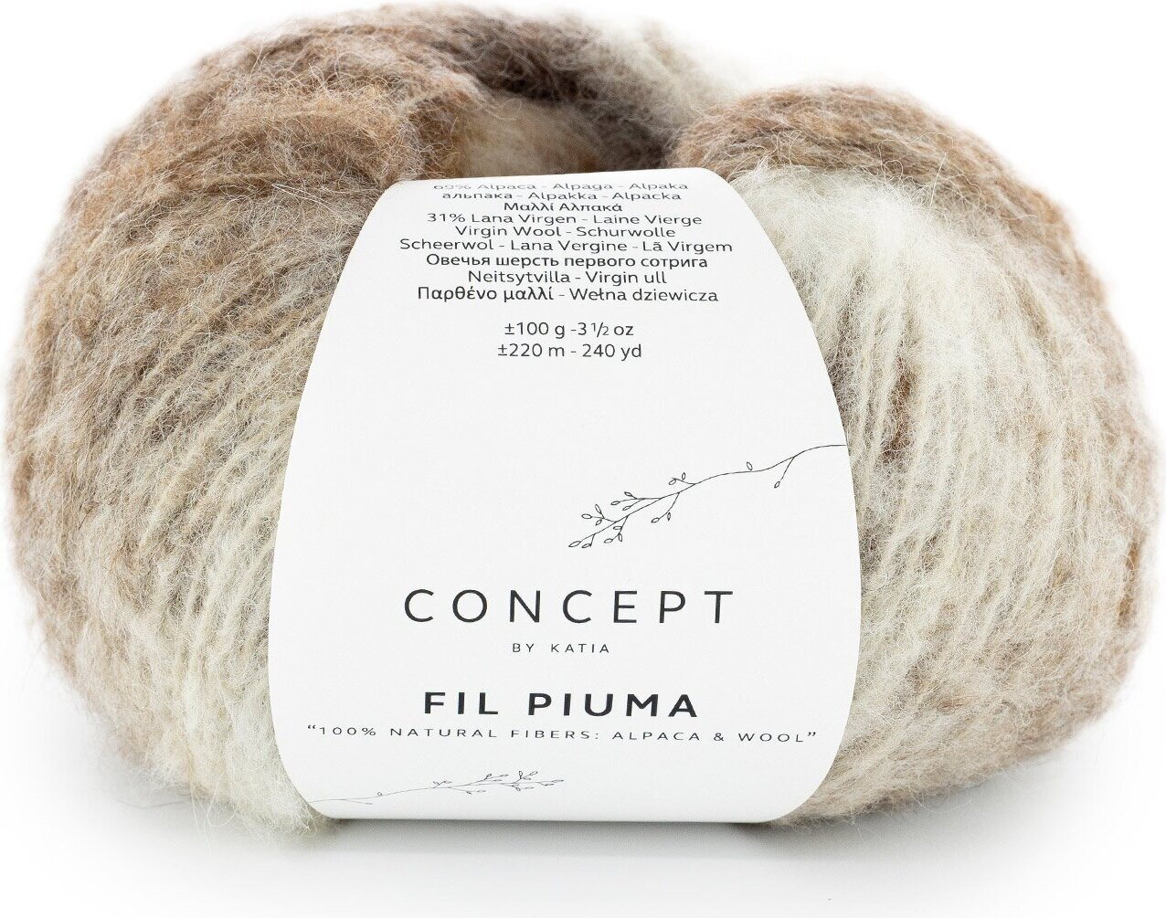 Concept by Katia Fil Piuma 301 brown-ecru