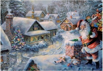 Adventtikalenteri, A4 Joulupukki savupiipussa