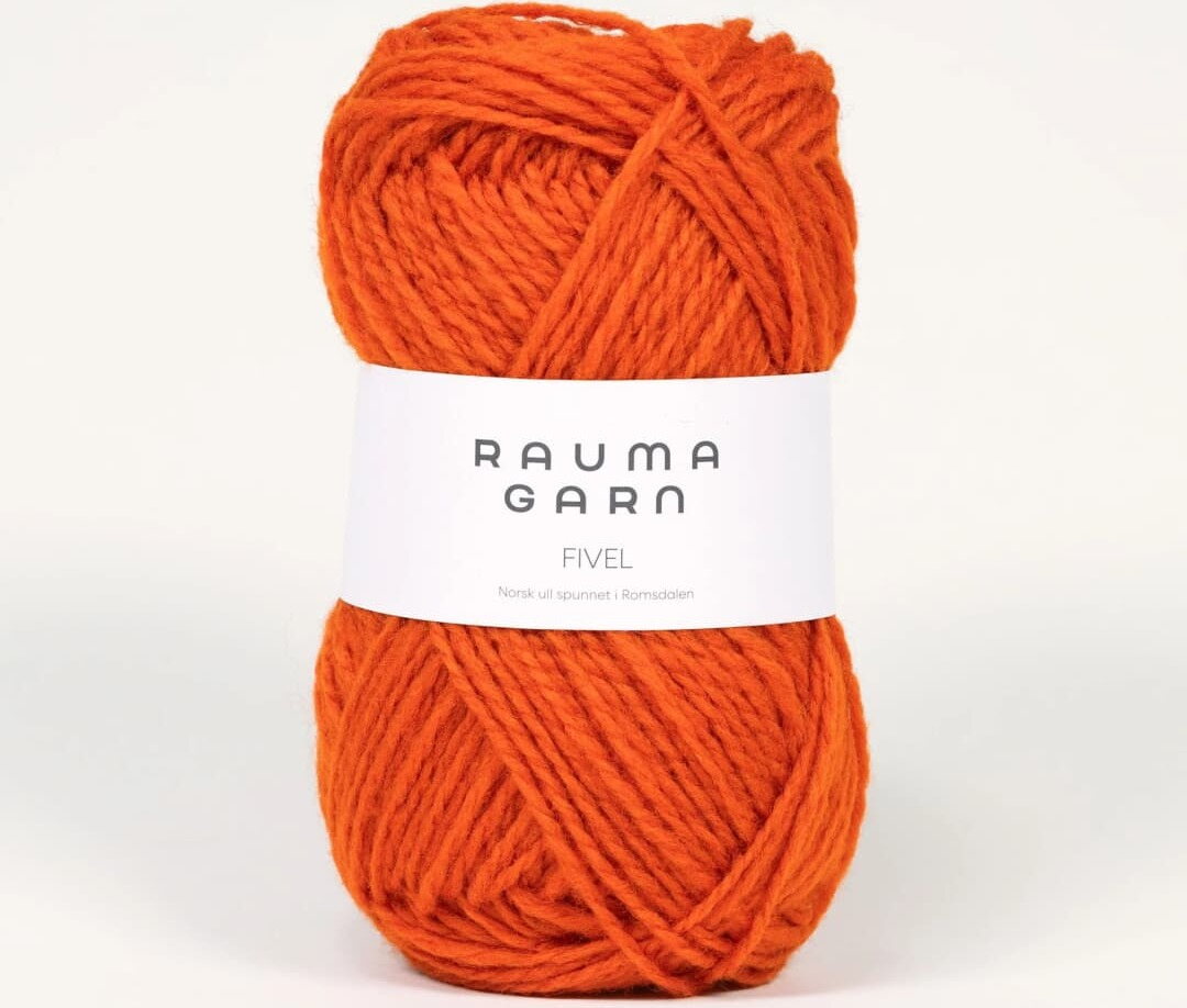 Rauma Garn Fivel 22 tumma oranssi