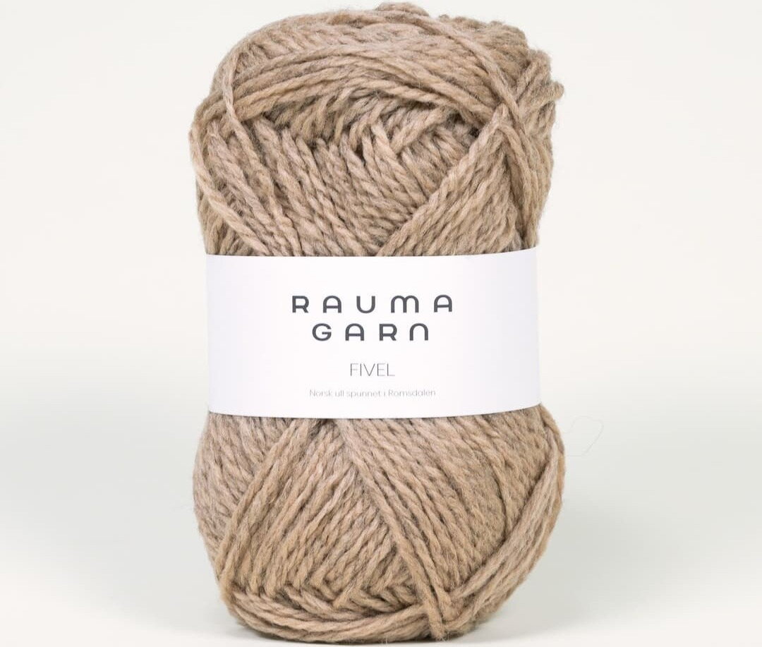 Rauma Garn Fivel 302 meleerattu beige