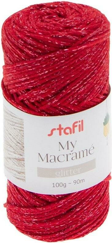 Macrame glitter Puna-kulta