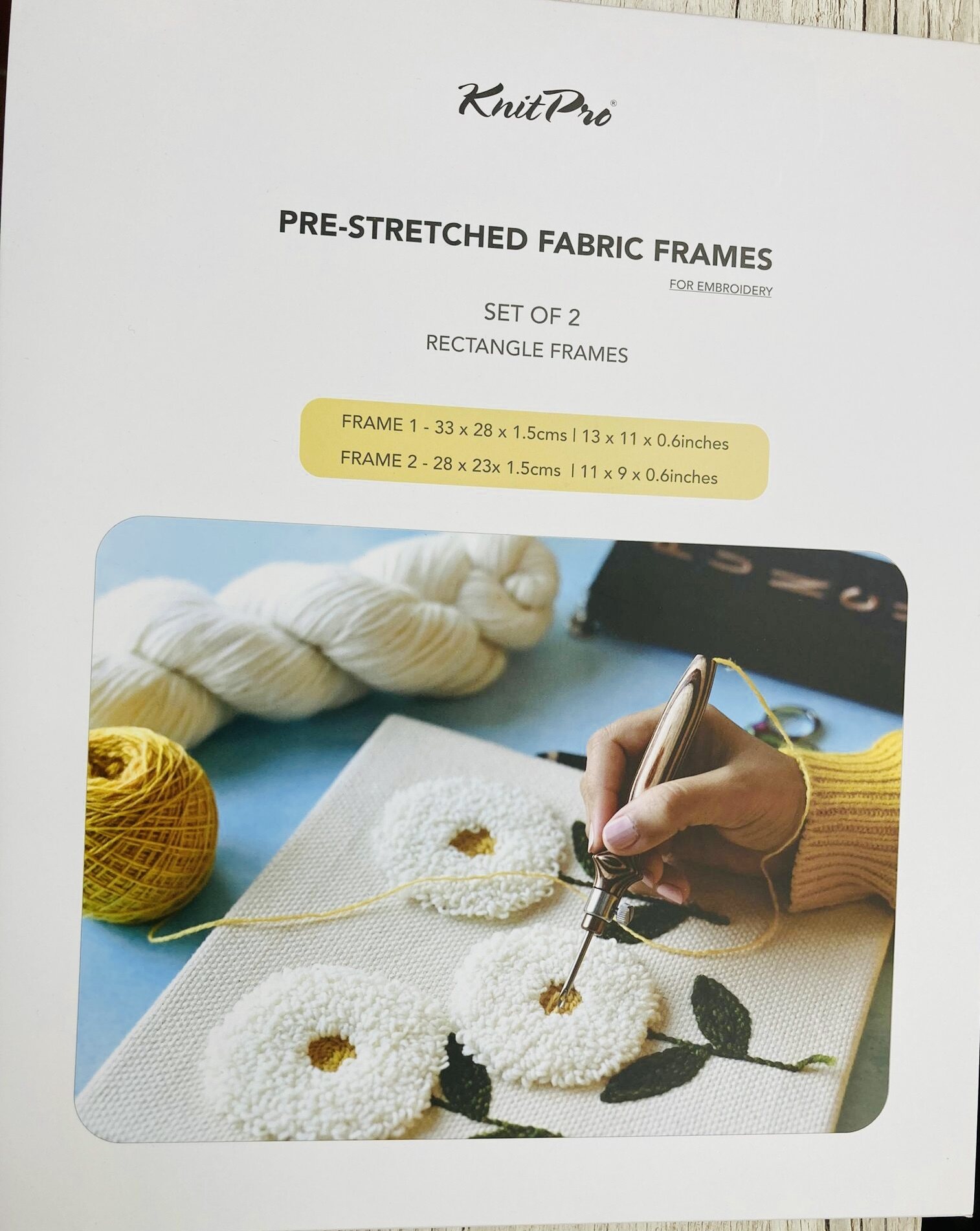 Knit Pro Tuftausneulasetti / kehykset Suorakaiteenmuotoinen kehys