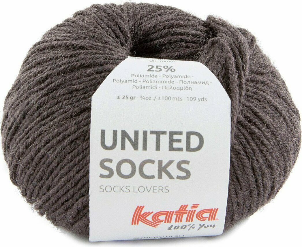 Katia United Socks 25 tummanruskea