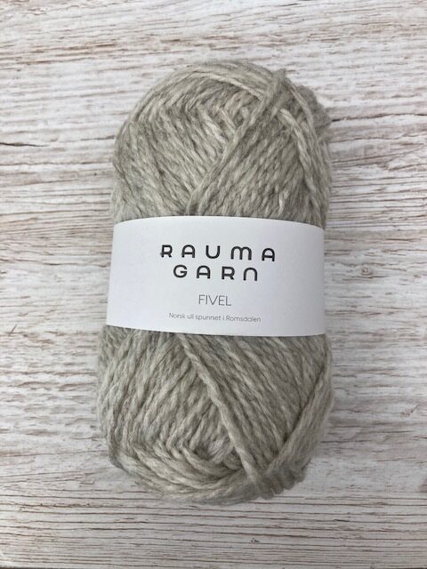 Rauma Garn Fivel 300 meleerattu vaalea harmaa