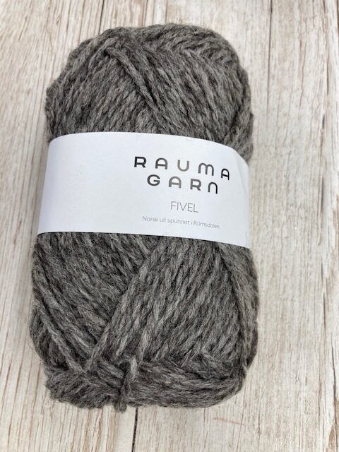 Rauma Garn Fivel 400 meleerattu tumma harmaa