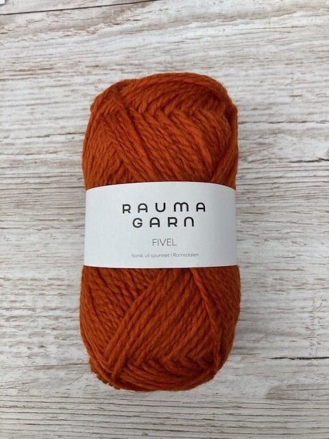 Rauma Garn Fivel 22 tumma oranssi