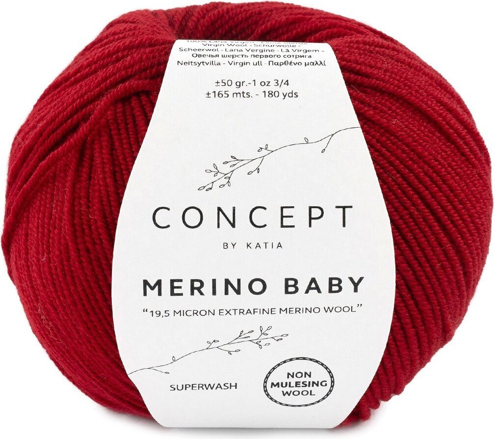Katia Merino Baby 50 Punainen