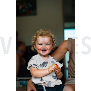 Verhees Textiles Waffle digital, Whales white