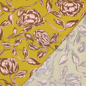 Verhees Textiles Lenzing ecovero, Flowers okra