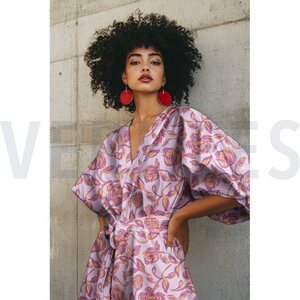 Verhees Textiles Lenzing ecovero, Flowers okra