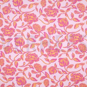 Verhees Textiles Lenzing ecovero, Flowers pinkki